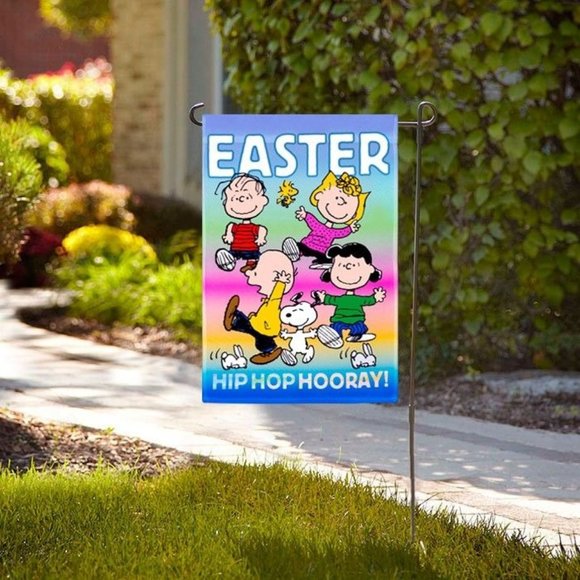 jetmax | Holiday | Snoopy Peanuts Gang Flag Hip Hop Hooray Garden Flag ...